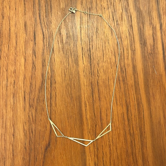 14k rose gold necklace with pave diamonds - Picture 7 of 8